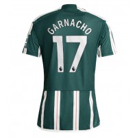 Pánský Fotbalový dres Manchester United Alejandro Garnacho #17 2023-24 Venkovní Krátký Rukáv